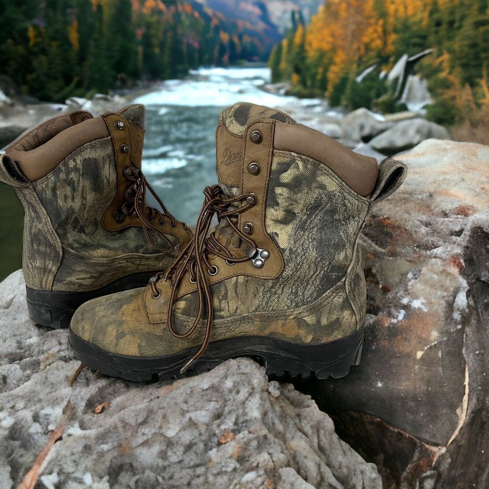 Danner Timberwolf  Gore-Tex Lace-Up Camo Boots Vibram Soles Size 7D